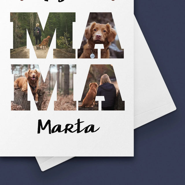 Slovo Z Fotografií: Psia Mama Z Fotografií - Kartička S Prianiami