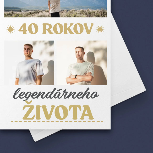 Fotokoláž: 40 Rokov Legendárneho Života - Kartička S Prianiami