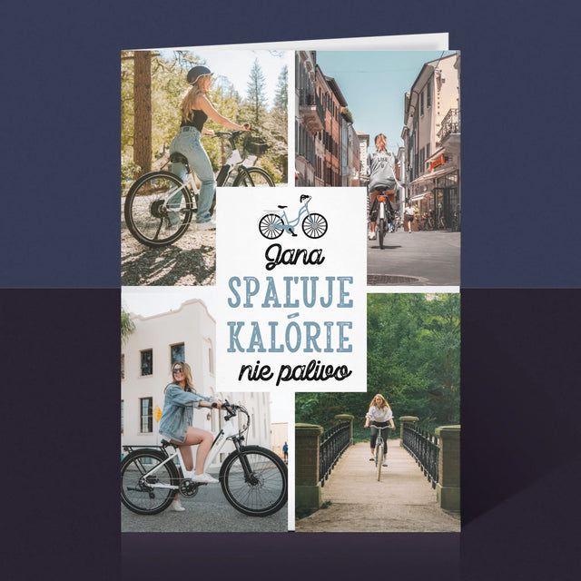 Fotokoláž: Spaľuje Kalórie, Nie Palivo - Kartička S Prianiami