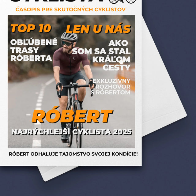 Obálka Časopisu: Najrýchlejší Cyklista - Kartička S Prianiami