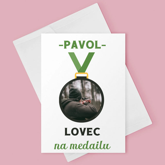 Fotografia A Podpis: Lovec Na Medailu - Kartička S Prianiami
