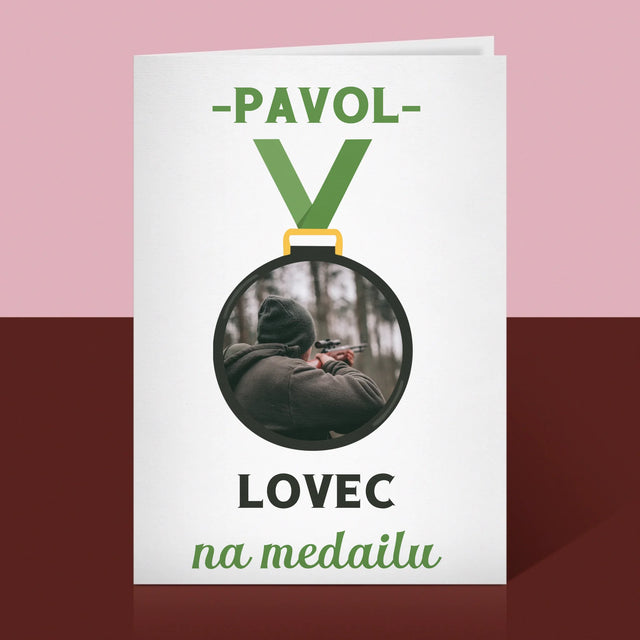 Fotografia A Podpis: Lovec Na Medailu - Kartička S Prianiami