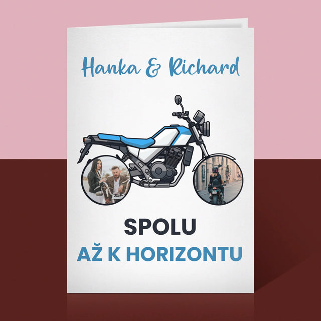 Fotokoláž: Spolu Až K Horizontu - Kartička S Prianiami