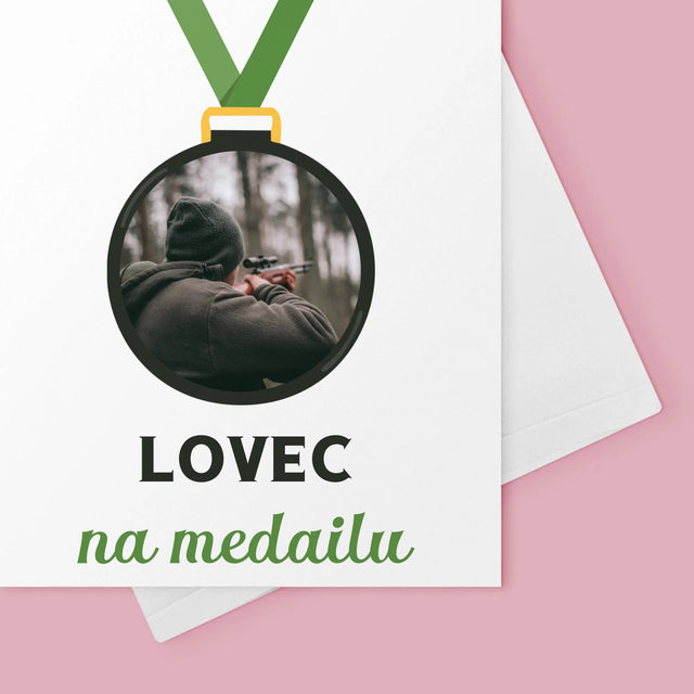 Fotografia A Podpis: Lovec Na Medailu - Kartička S Prianiami