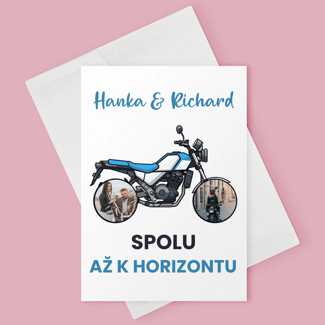 Fotokoláž: Spolu Až K Horizontu - Kartička S Prianiami