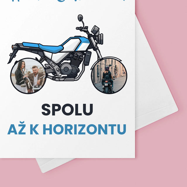 Fotokoláž: Spolu Až K Horizontu - Kartička S Prianiami