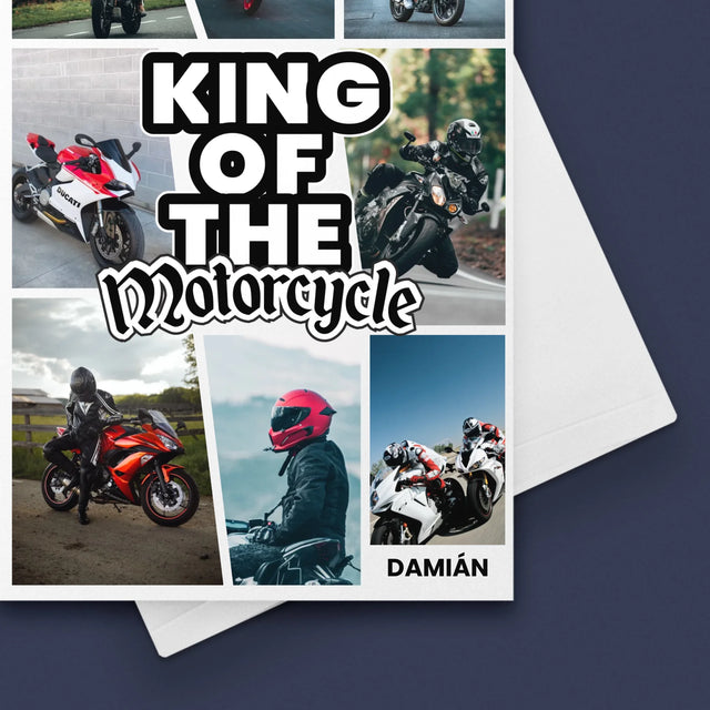 Fotokoláž: King Of The Motorcycle - Kartička S Prianiami