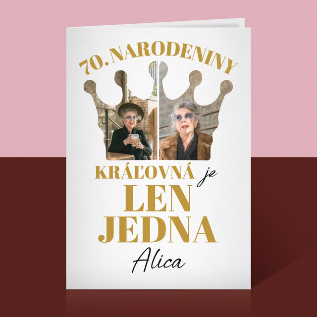 Tvar Z Fotografií: 70. Narodeniny Kráľovná - Kartička S Prianiami