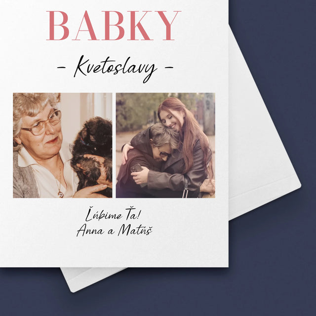 Fotokoláž: 70 Rokov Babky - Kartička S Prianiami