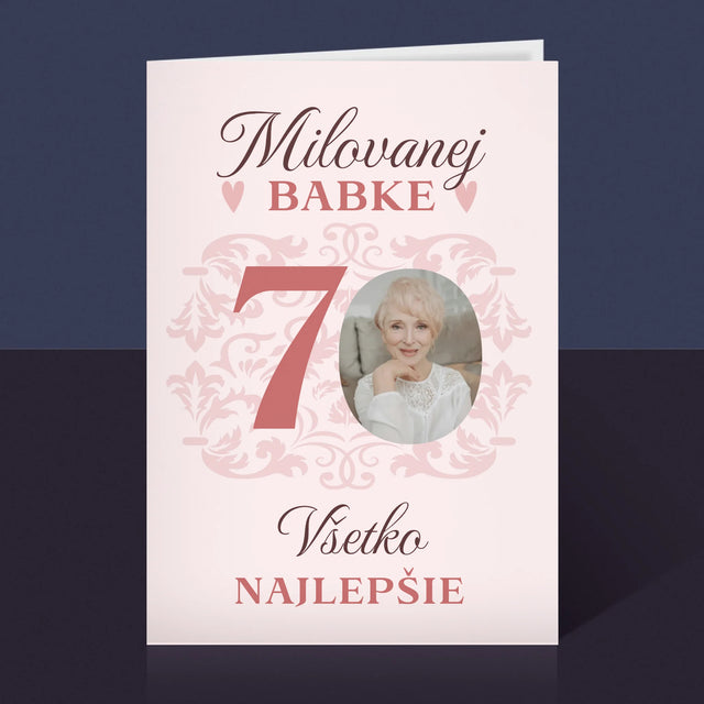 Fotografia A Podpis: Milovanej Babke, Všetko Najlepšie - Kartička S Prianiami