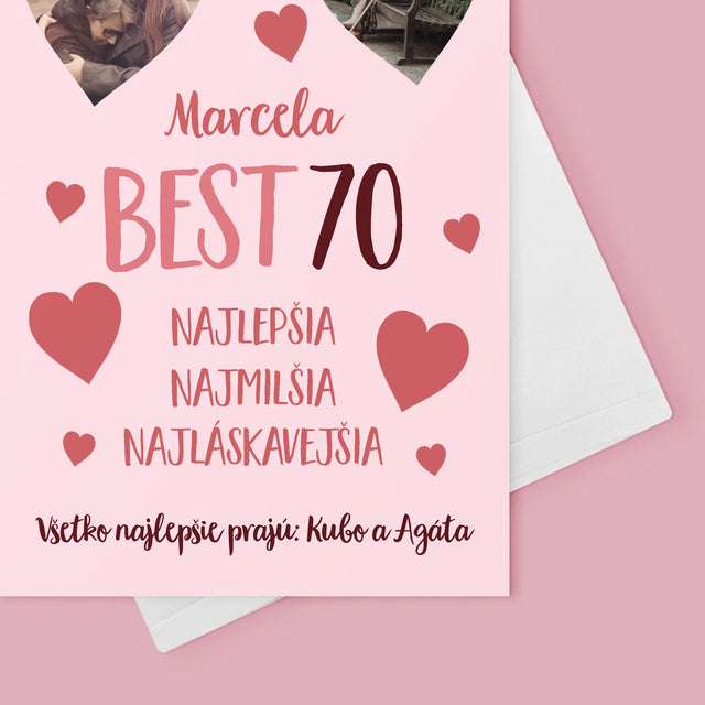 Fotokoláž: Best 70 - Kartička S Prianiami