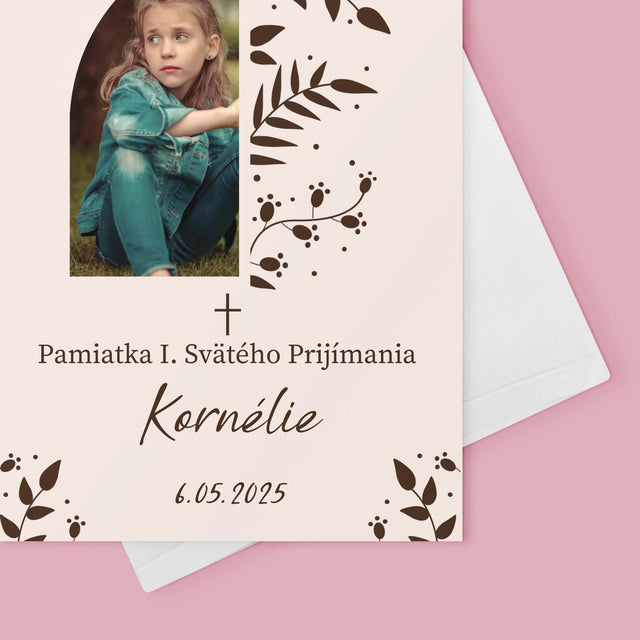 Fotografia A Podpis: Prvé Sväté Prijímanie Lístky - Kartička S Prianiami