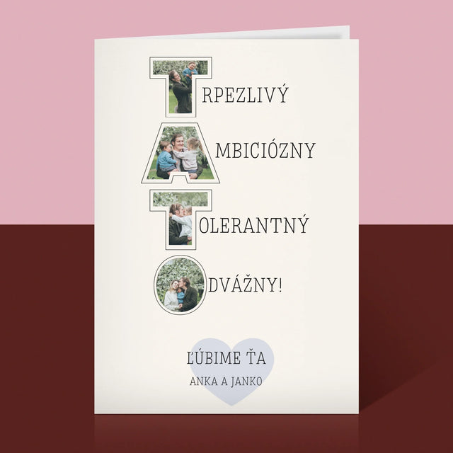 Slovo Z Fotografií: Prečo Ľúbim Ocka - Kartička S Prianiami