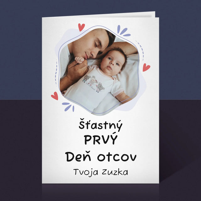 Fotografia A Podpis: Šťastný Prvý Deň Otcov - Kartička S Prianiami