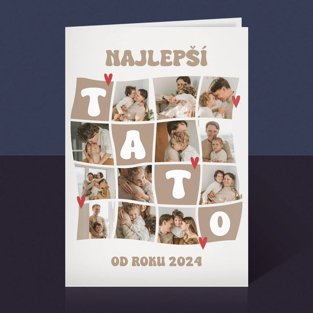 Fotokoláž: Najlepší Tato Dlaždice - Kartička S Prianiami