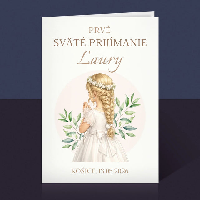 Tvorenie Postavy: Prijímanie Dievčatko - Kartička S Prianiami
