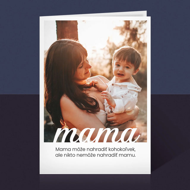 Fotografia A Podpis: Nenahraditeľná Mama Venovanie - Kartička S Prianiami
