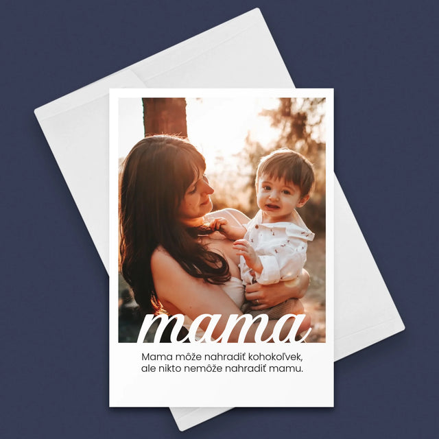 Fotografia A Podpis: Nenahraditeľná Mama Venovanie - Kartička S Prianiami