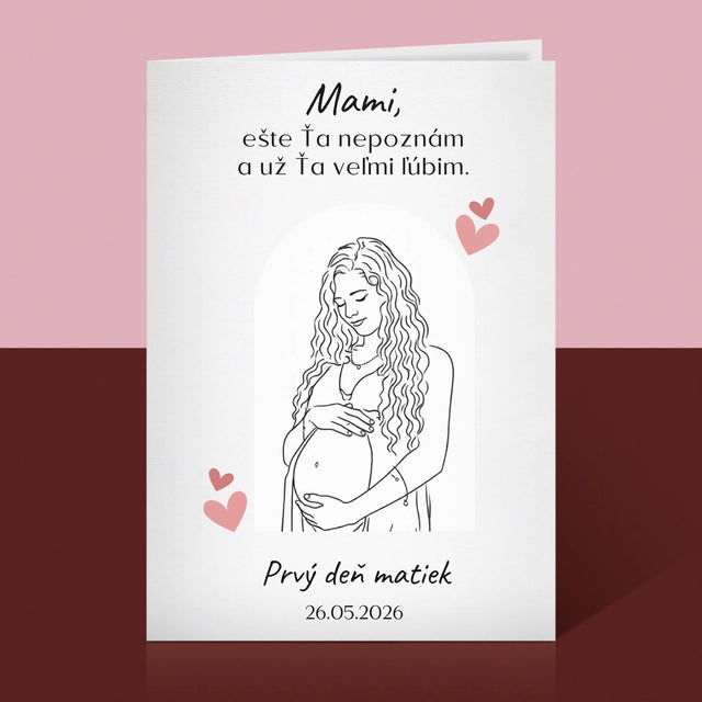 Fotografia A Podpis: Lineart Pre Mamu - Kartička S Prianiami