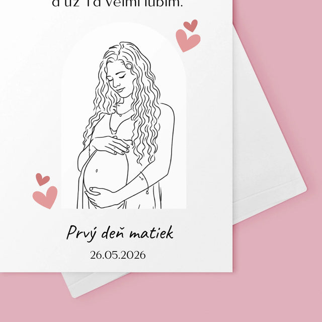 Fotografia A Podpis: Lineart Pre Mamu - Kartička S Prianiami