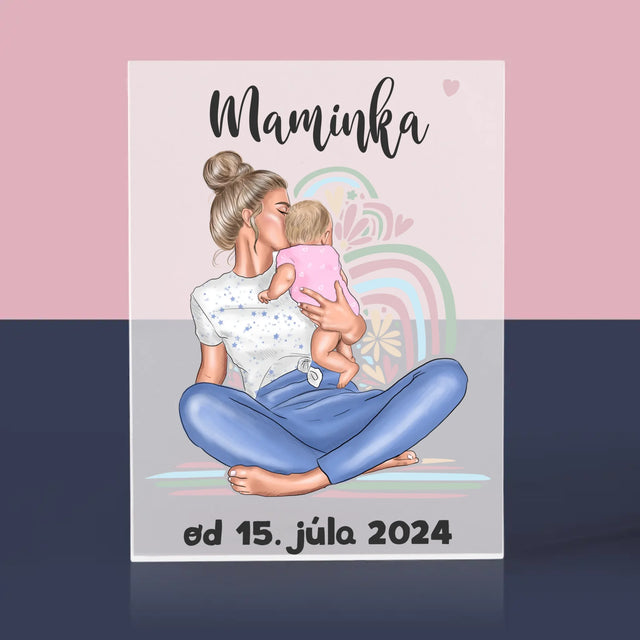 Tvorenie Postavy: Mladá Mama - Akrylový Blok (Vertikálne)