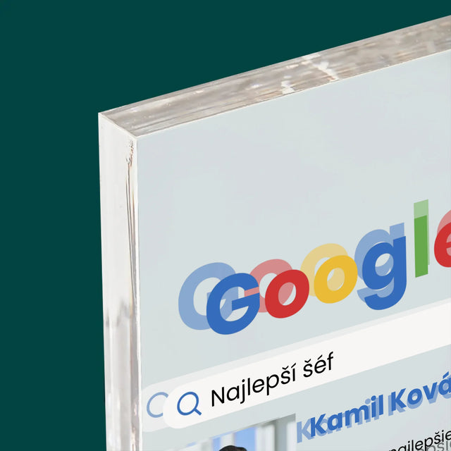 Fotografia A Podpis: Najlepší Šéf Výsledky Google - Akrylový Blok (Vertikálne)