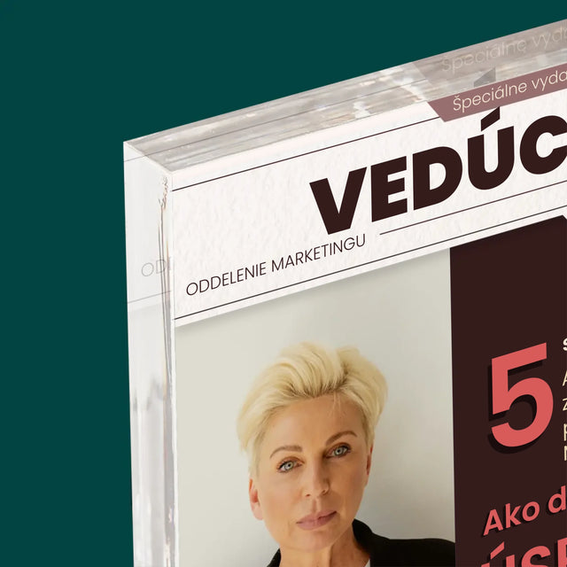 Obálka Časopisu: Vedúci - Akrylový Blok (Vertikálne)