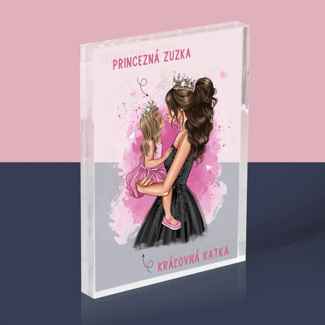 Tvorenie Postavy: Maminkina Princezná - Akrylový Blok (Vertikálne)