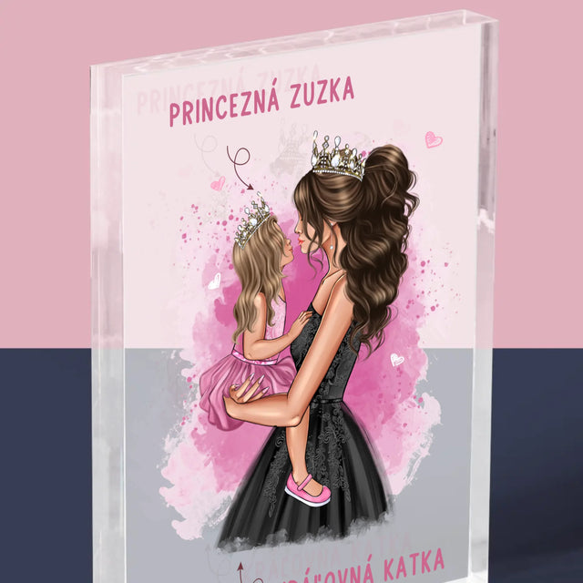 Tvorenie Postavy: Maminkina Princezná - Akrylový Blok (Vertikálne)