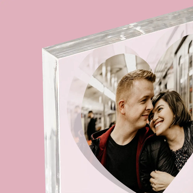 Fotografia A Podpis: Naša Pesnička Srdce Qr Kód - Akrylový Blok (Vertikálne)