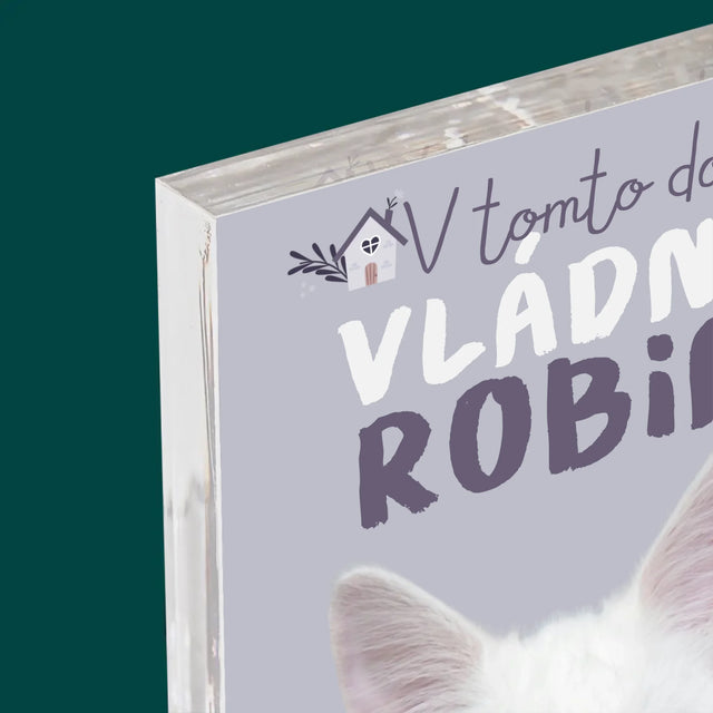 Fotografia A Podpis: V Tomto Dome Vládne Zviera - Akrylový Blok (Vertikálne)