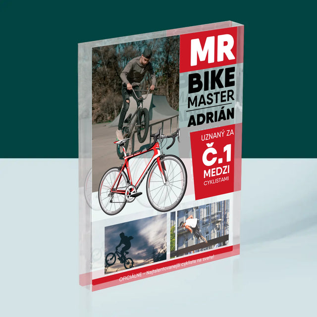 Obálka Časopisu: Mr Bike Master - Akrylový Blok (Vertikálne)
