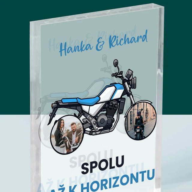 Fotokoláž: Spolu Až K Horizontu - Akrylový Blok (Vertikálne)