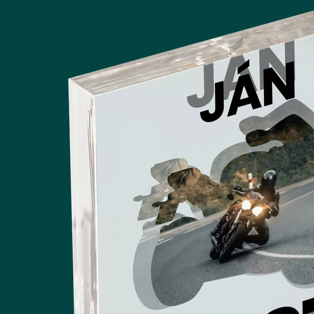 Tvar Z Fotografií: Just Ride - Akrylový Blok (Vertikálne)