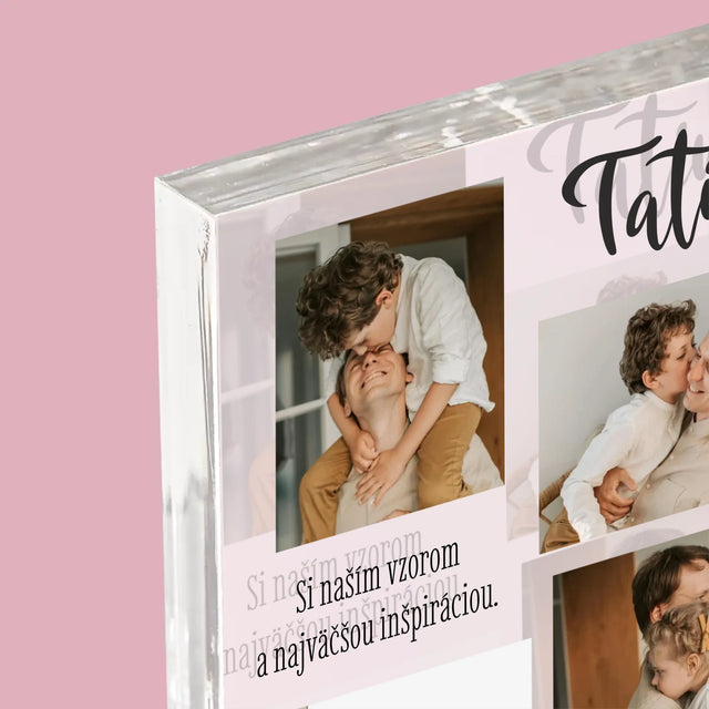 Fotokoláž: Tatino - Akrylový Blok (Vertikálne)