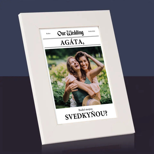 Fotografia A Podpis: Vysnívaná Svedkyňa - Rámček Na Fotografiu (Vertikálne)