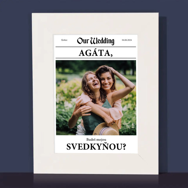 Fotografia A Podpis: Vysnívaná Svedkyňa - Rámček Na Fotografiu (Vertikálne)