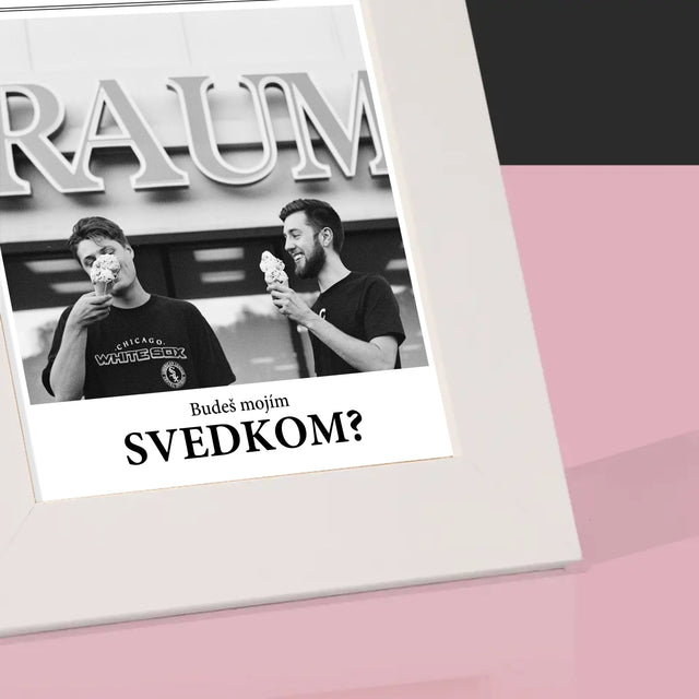 Fotografia A Podpis: Naša Svadba Svedok - Rámček Na Fotografiu (Vertikálne)