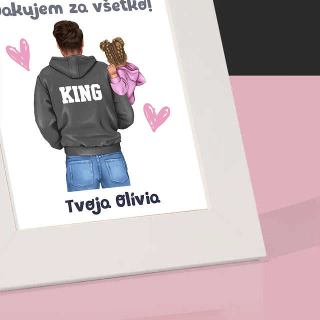 Tvorenie Postavy: Otec S Dieťaťom - Rámček Na Fotografiu (Vertikálne)