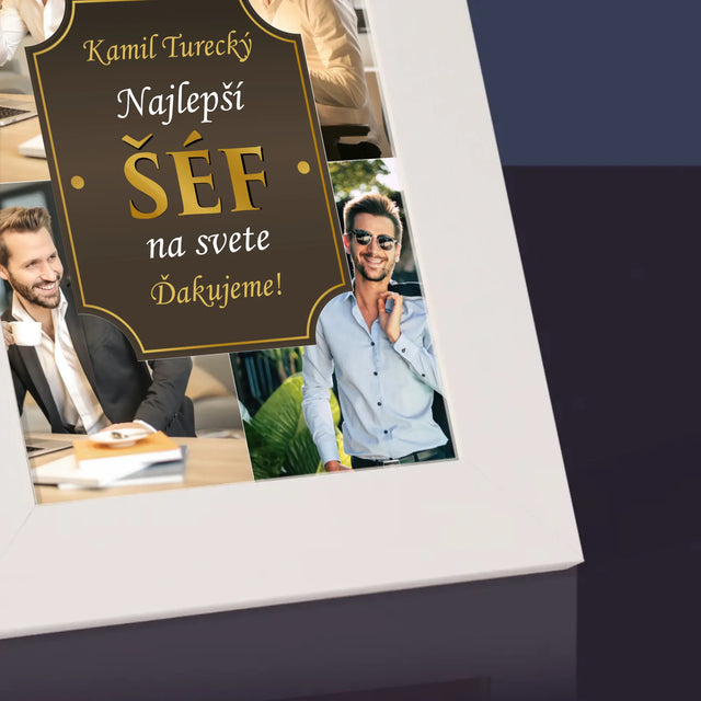 Fotokoláž: Najlepší Šéf Na Svete - Rámček Na Fotografiu (Vertikálne)