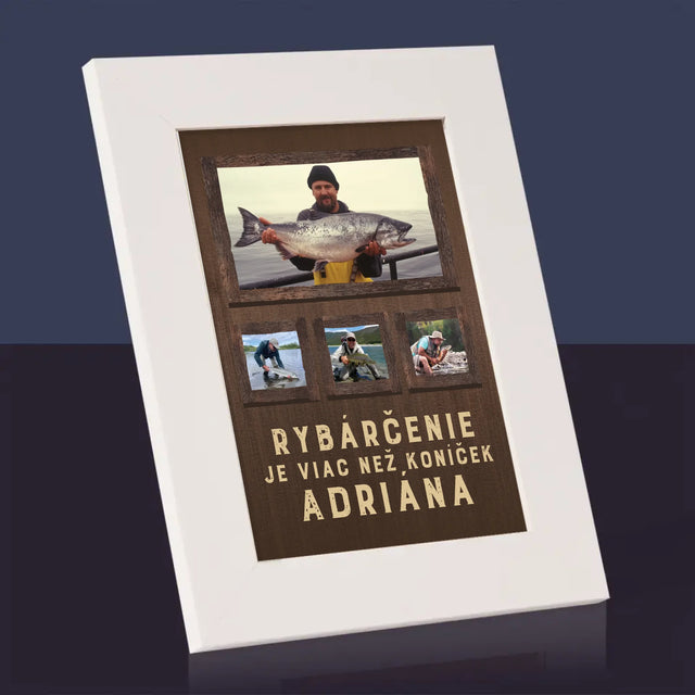 Fotokoláž: Rybárčenie - Rámček Na Fotografiu (Vertikálne)