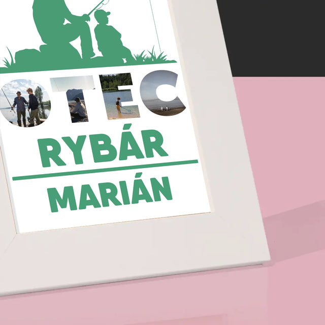 Slovo Z Fotografií: Otec Rybár - Rámček Na Fotografiu (Vertikálne)