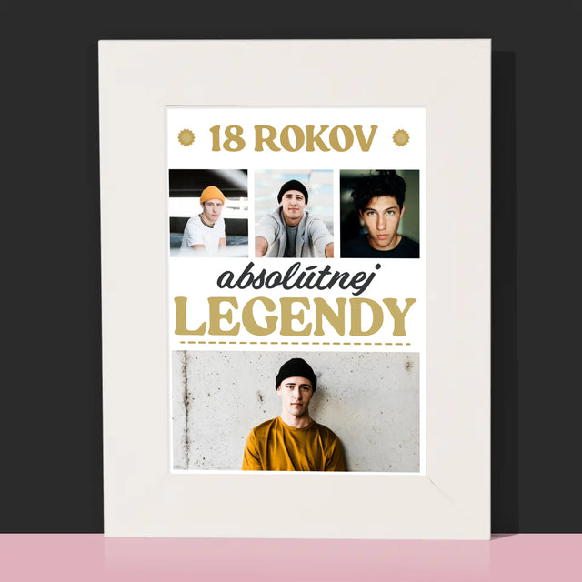 Fotokoláž: 18 Rokov Absolútnej Legendy - Rámček Na Fotografiu (Vertikálne)