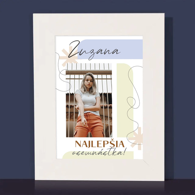 Fotografia A Podpis: Najlepšia Osemnástka - Rámček Na Fotografiu (Vertikálne)