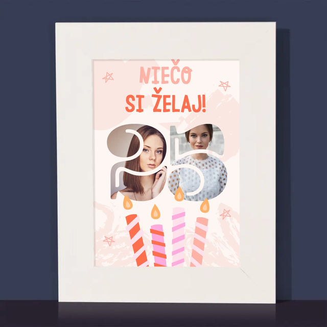 Slovo Z Fotografií: Niečo Si Želaj - Rámček Na Fotografiu (Vertikálne)