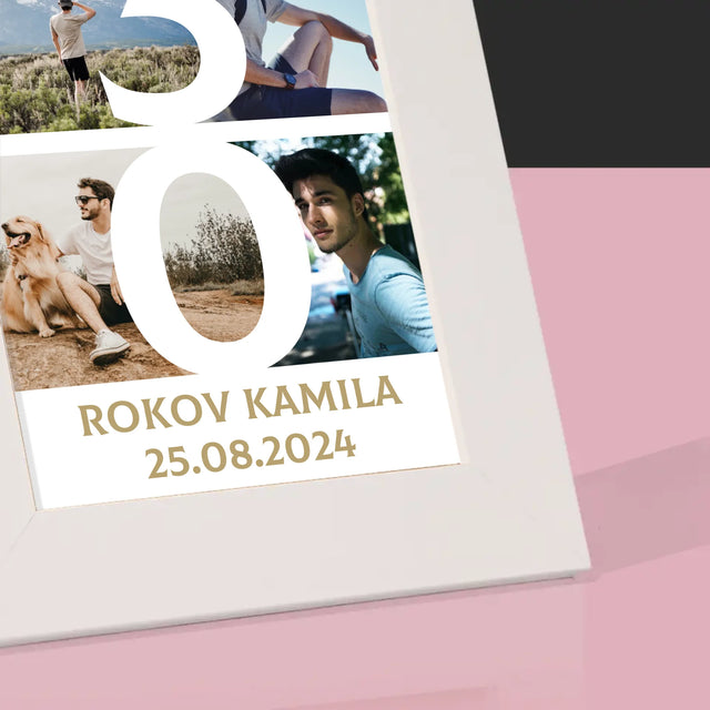 Fotokoláž: 30 Rokov Číslo Fotografie - Rámček Na Fotografiu (Vertikálne)
