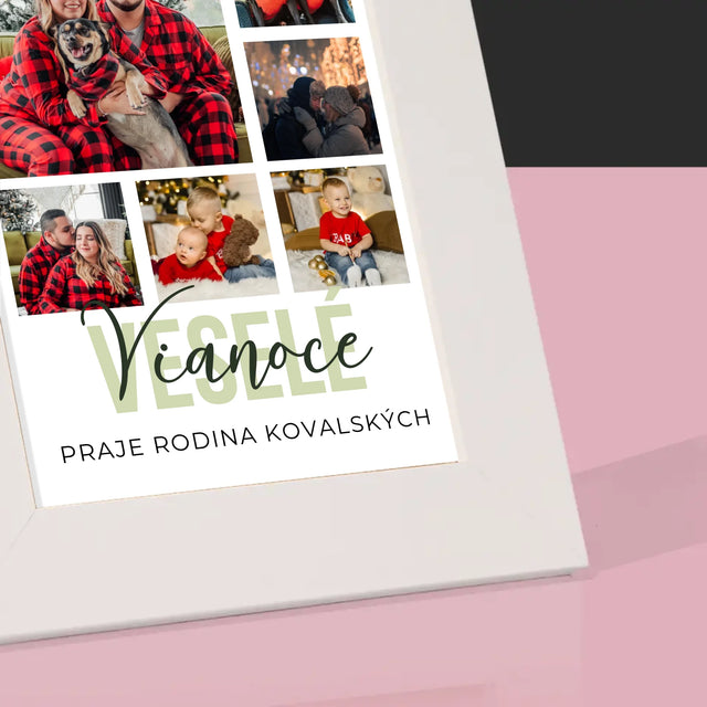 Fotokoláž: Veselé Vianoce - Rámček Na Fotografiu (Vertikálne)
