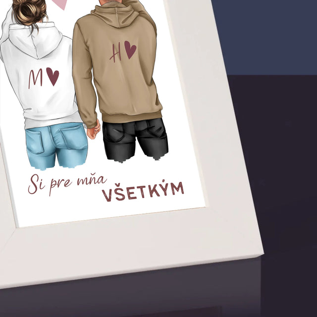 Tvorenie Postavy: Pár Srdce - Rámček Na Fotografiu (Vertikálne)