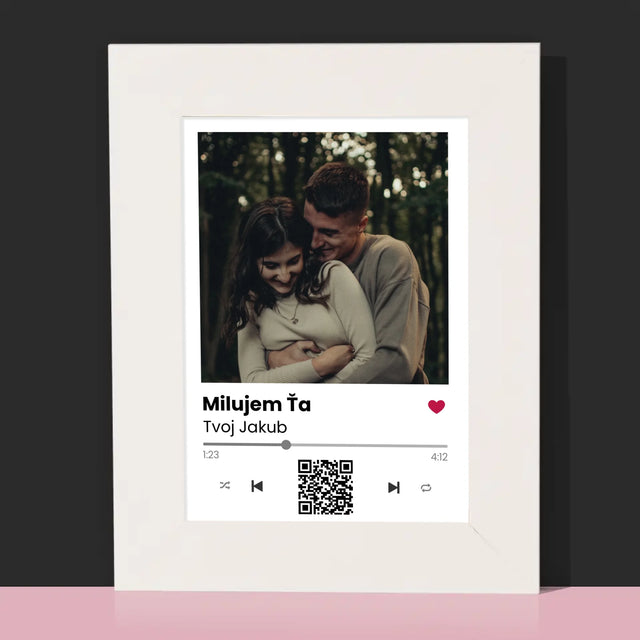 Fotografia A Podpis: Spotify S Qr Kódom - Rámček Na Fotografiu (Vertikálne)