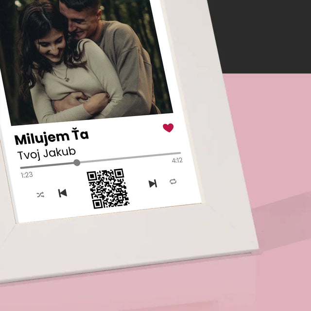 Fotografia A Podpis: Spotify S Qr Kódom - Rámček Na Fotografiu (Vertikálne)